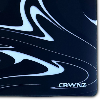 XL SWIRL CRWNZ Mousepad - Black/White